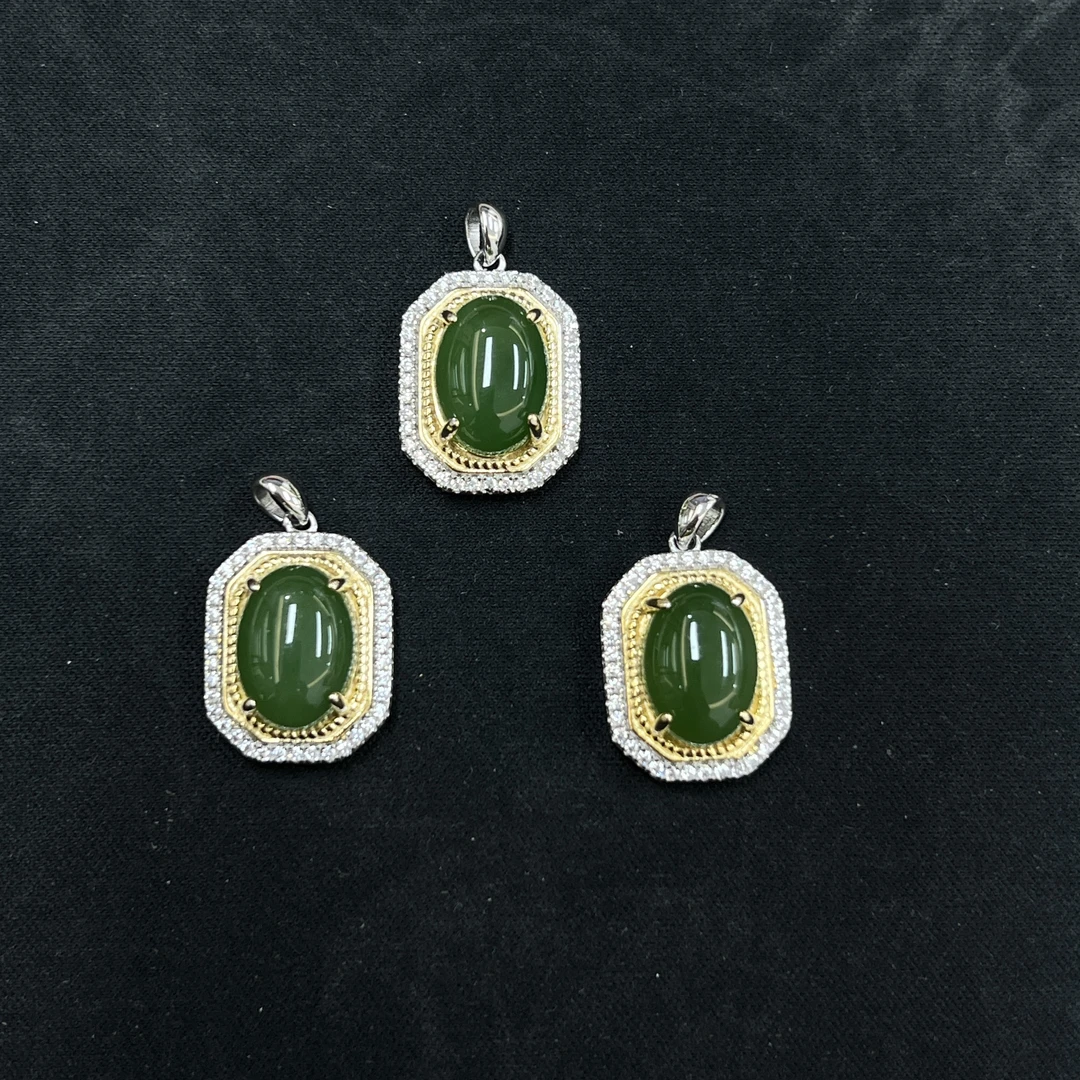 925碧玉方形蛋面吊坠*（多样性发一件）