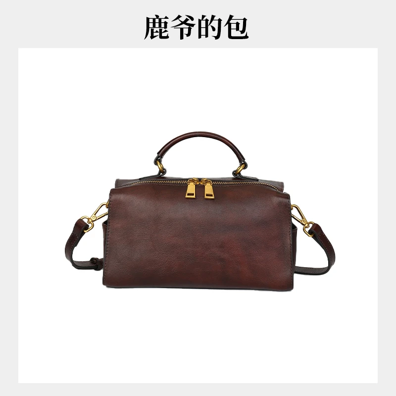 头层牛皮斜挎包时尚百搭休闲斜挎包 S1149