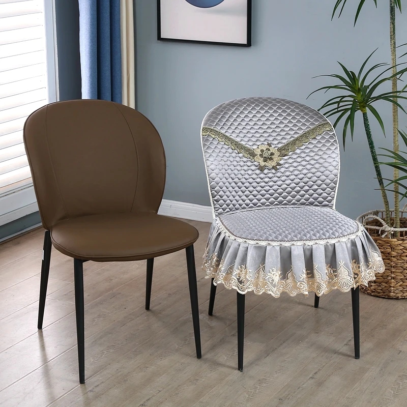 圆形靠背新款椅子套罩轻奢靠背一体家用全包凳子套餐椅套四季坐垫