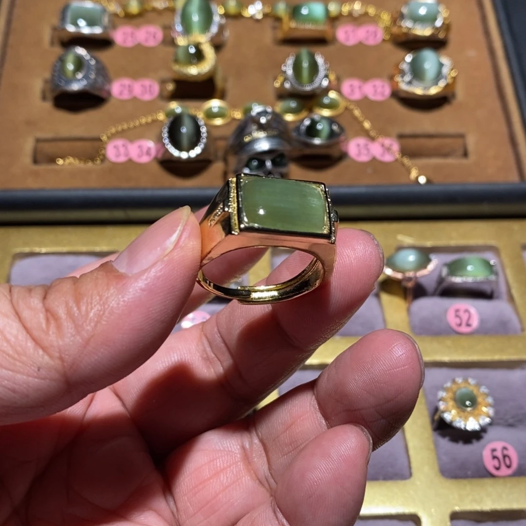 和田玉（碧玉）戒指未镶嵌