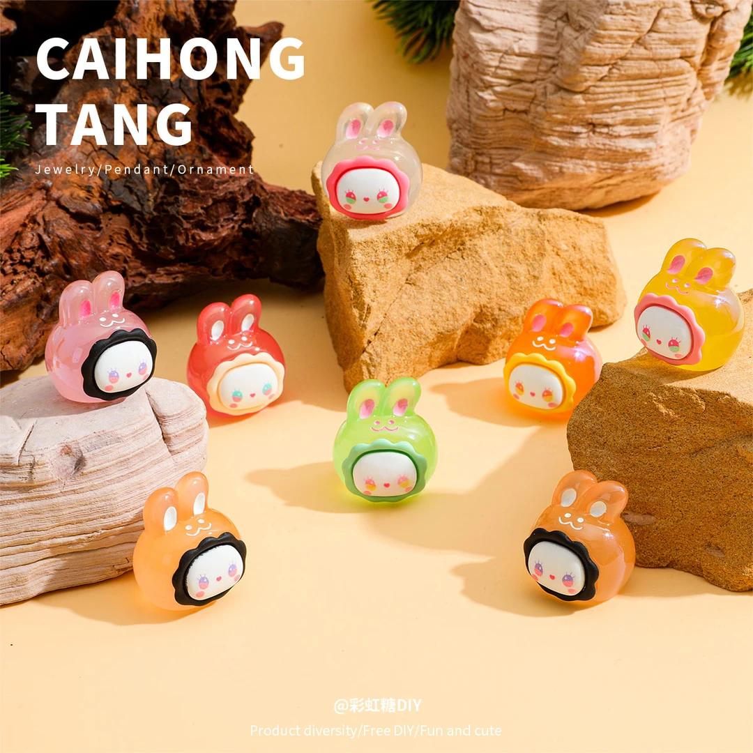 【灯牌配套发】电镀小兔 车载网红创意微景观摆设动物可爱手工