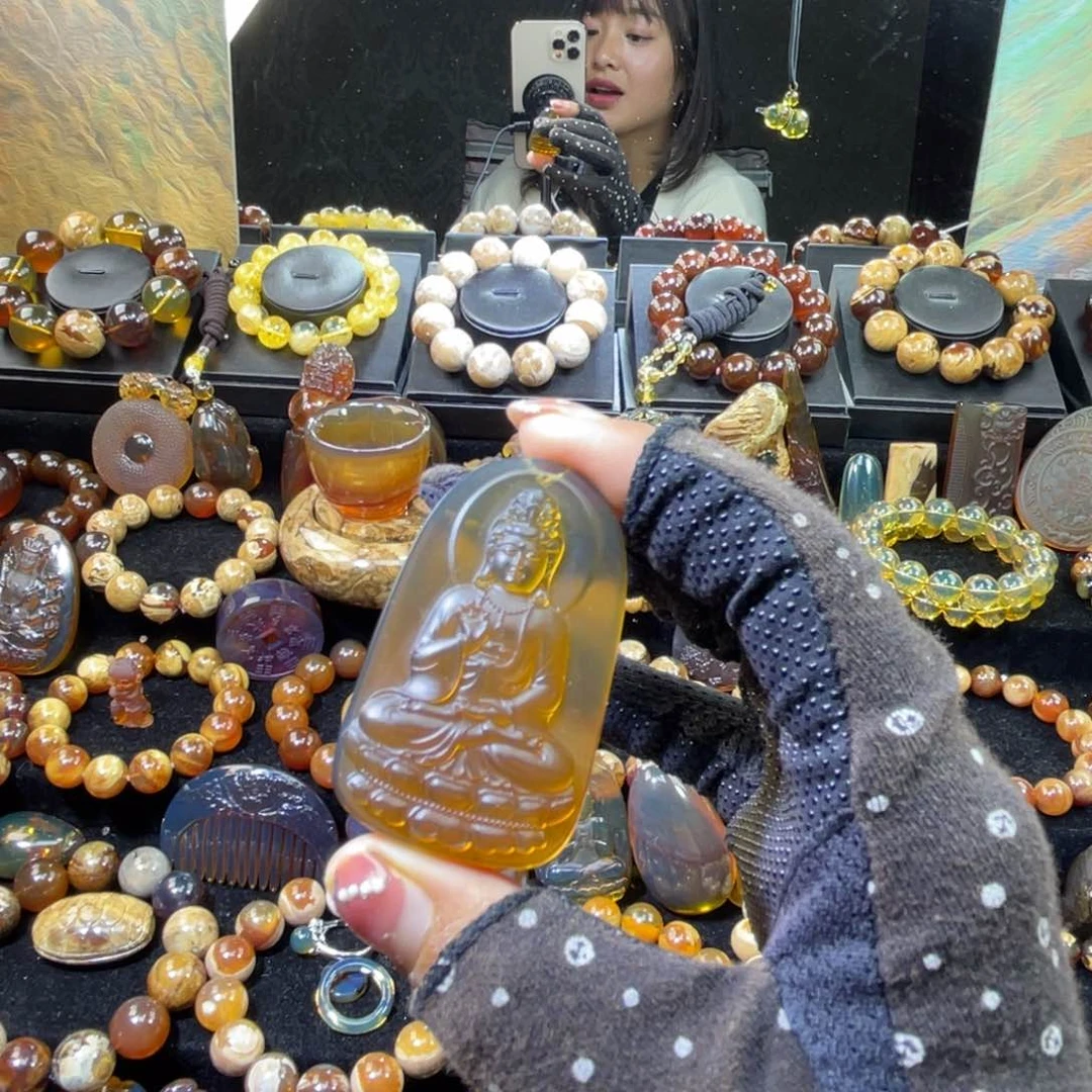 琥珀手链未镶嵌雨****5观音