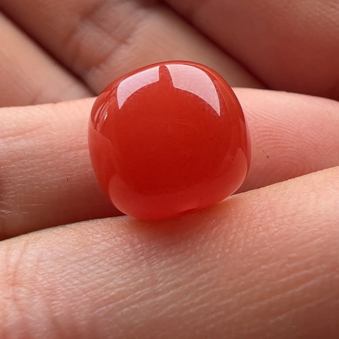 南红玛瑙老型12x10.8水线白纹未镶嵌昆*