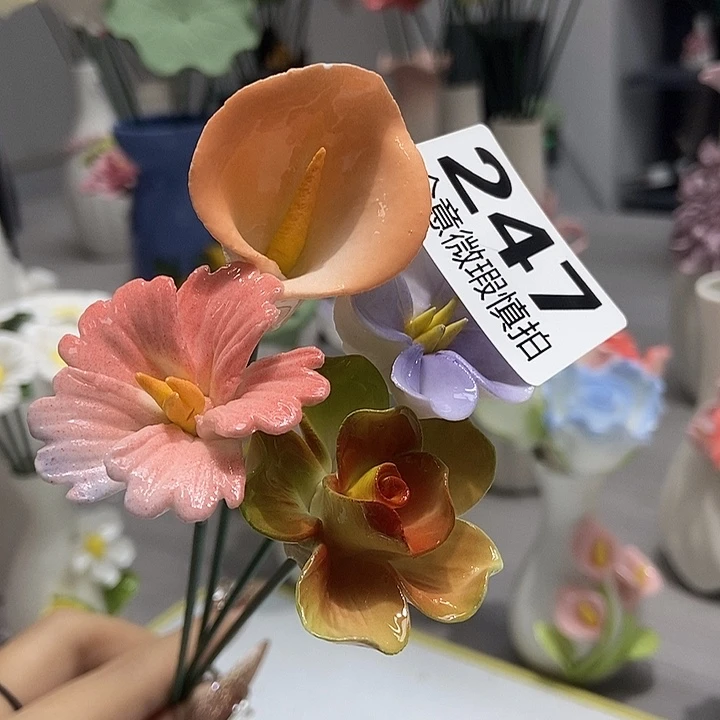 陶瓷纯手工捏花设计