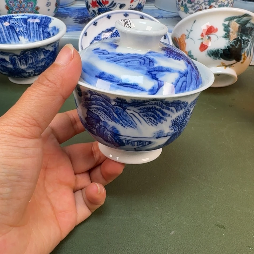 陶景德镇纯手绘茶具圆圆280