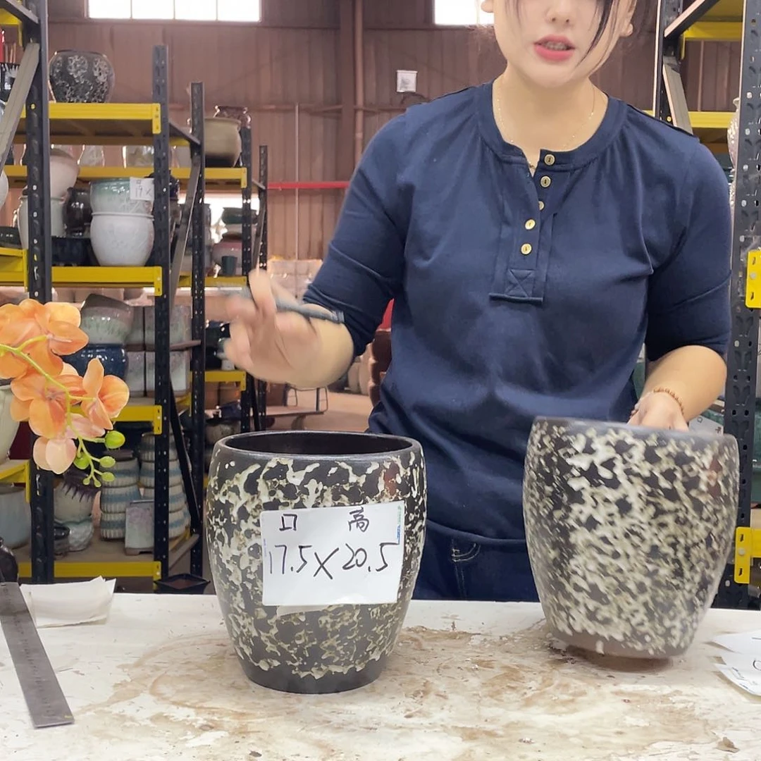 宜兴紫砂粗陶花盆