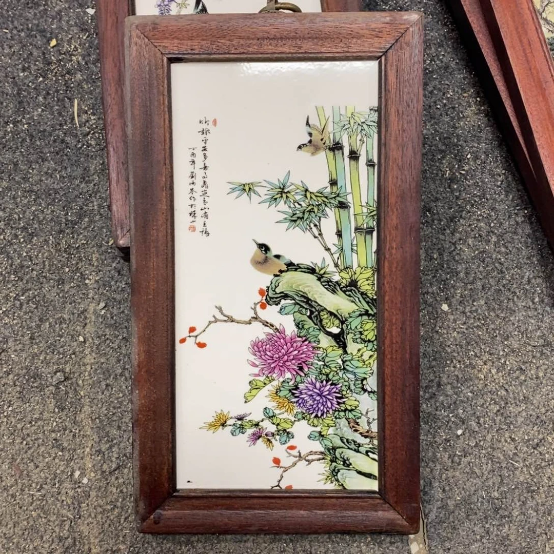 瓷片30*16 景德镇瓷板画柴窑烧制