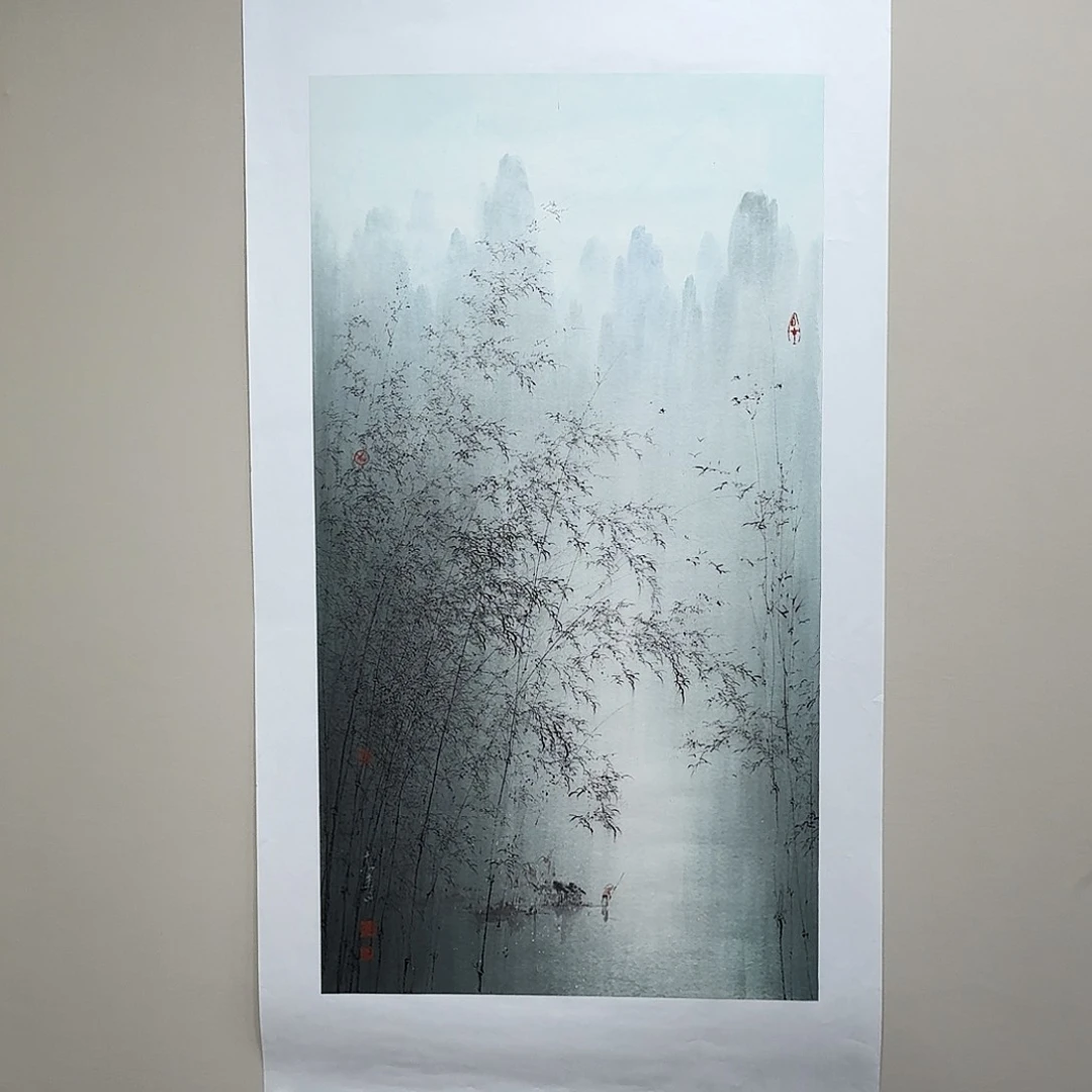 国画木春纯手绘作品100✖️55终身保真