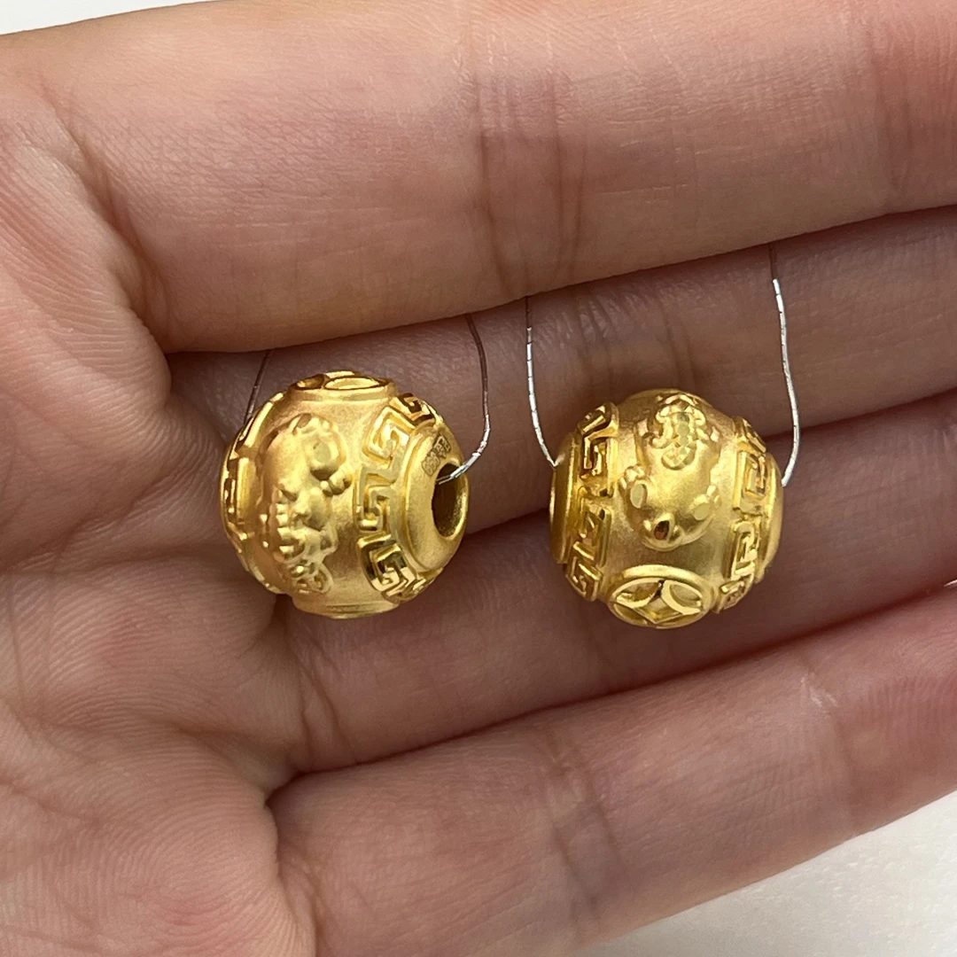 足金貔貅金珠转运珠