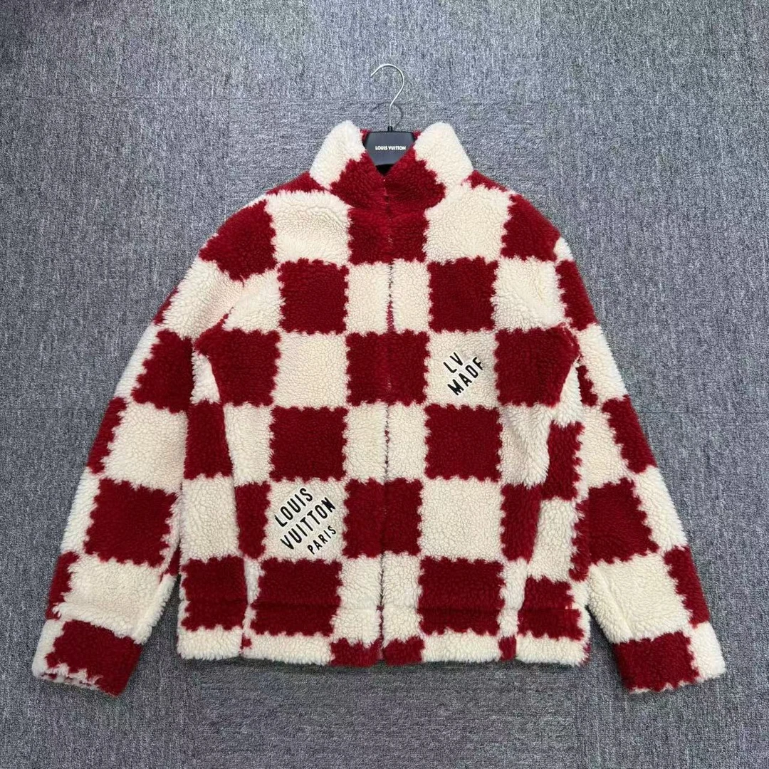 未使用 LouisVuitton/路易威登 棋盘格泰迪夹克/L码/编码14792