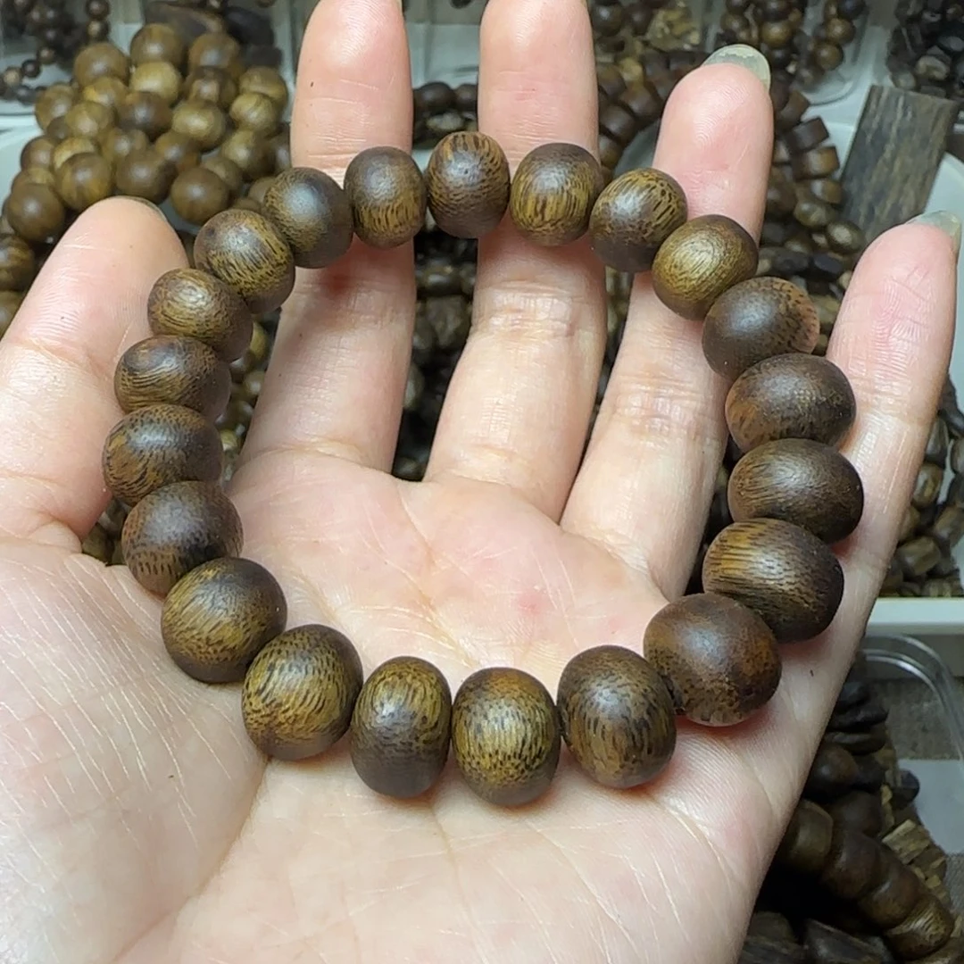 沉香手串单圈苹果珠老料11克+