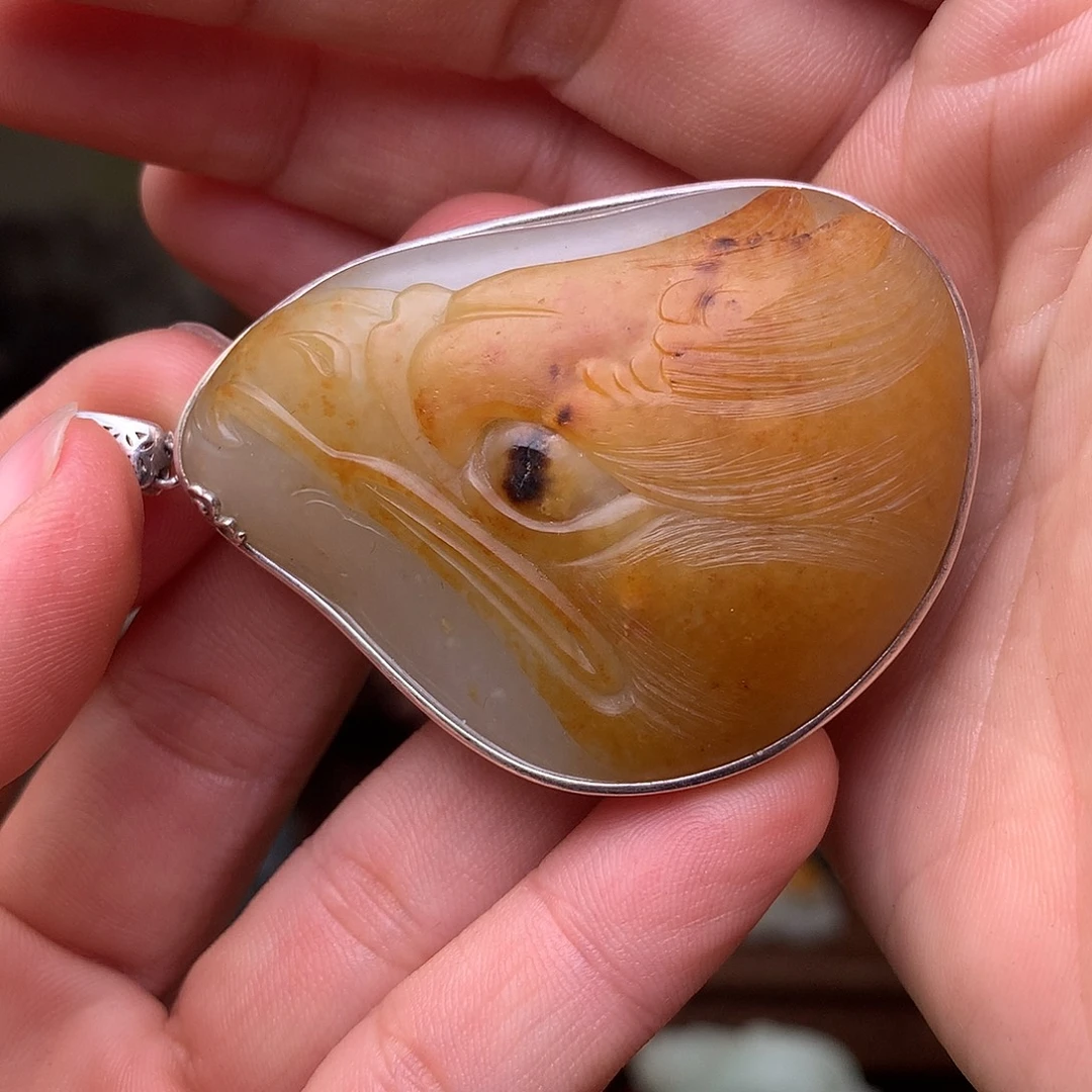 和田玉未镶嵌挂件