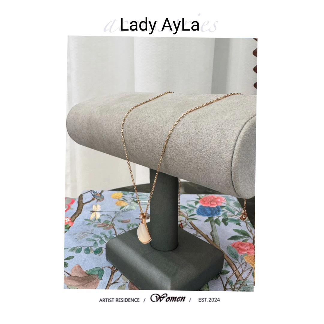 坠链均925银合成锆石 气质简约百搭小裙子项链AL168