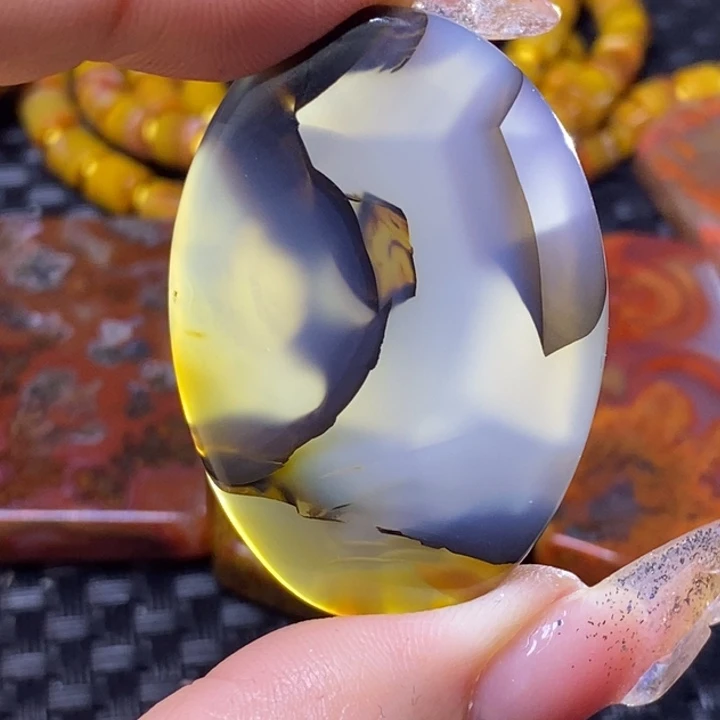 玛瑙/玉髓颈饰足银镀金镶嵌