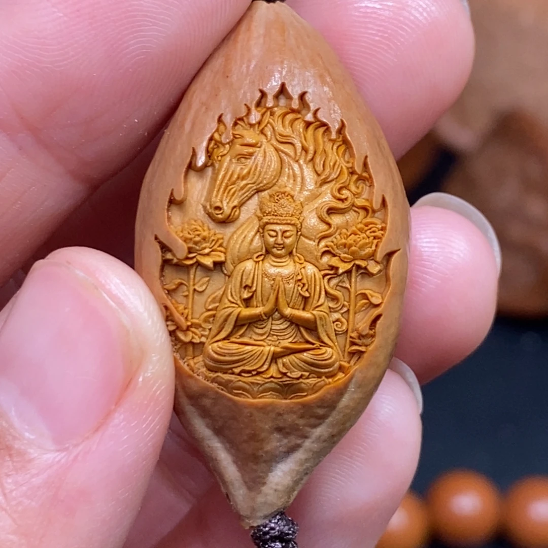 菩提籽类橄榄核雕刻手串手链项链吊坠