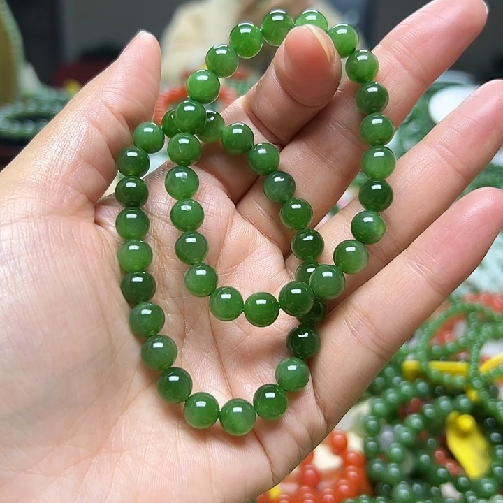 和田玉（碧玉）未镶嵌手链