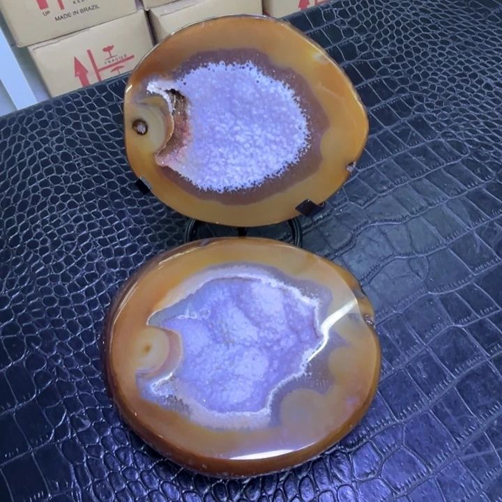 水晶未镶嵌珠宝半成品粉紫软盆