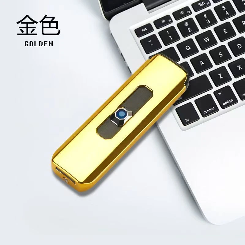新款防风USB充电打火机超薄耐用无声usb车载点火器送男友潮