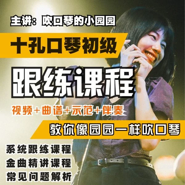 十孔口琴入门跟练课程（零基础）「主讲：园园」