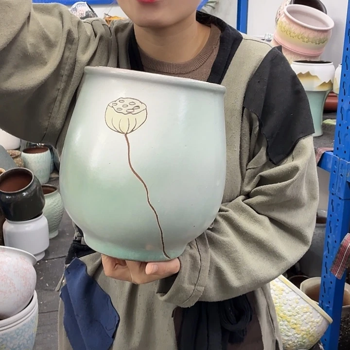 19×24 -粗陶花盆有孔买买买