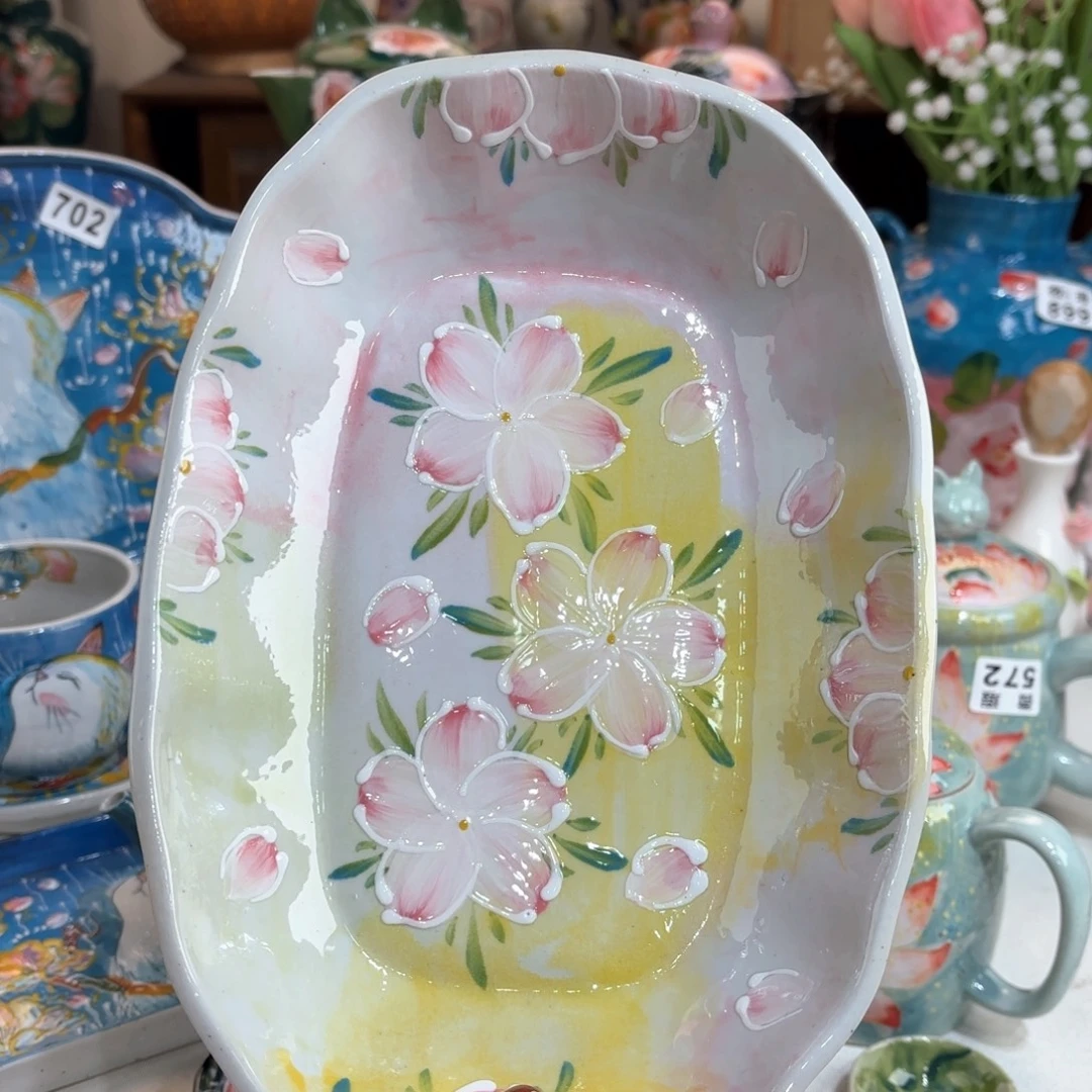 景德镇手绘高温釉下彩陶瓷茶具