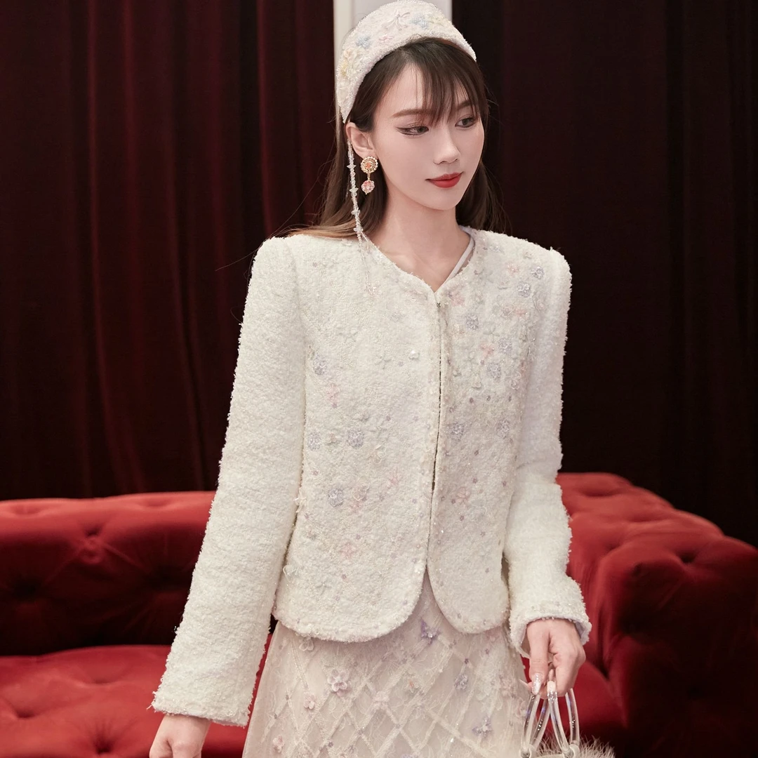 【高高甄选】Marie Elie【瑰蕊繁花】新款小香风外套EAE31G31302