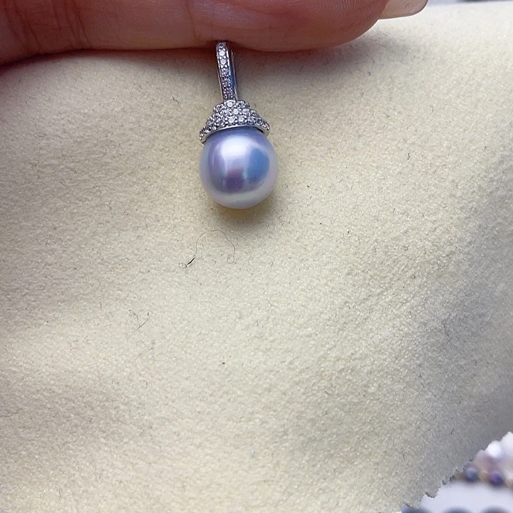 海水珍珠银S925镶嵌颈饰w64