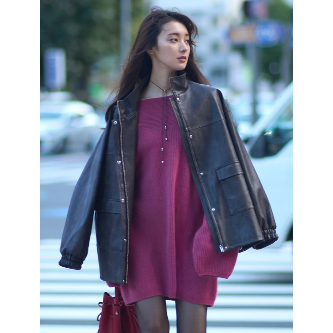 【胖虎家】 杂志画报款 F 复古G1气质显瘦宽松飞行夹克