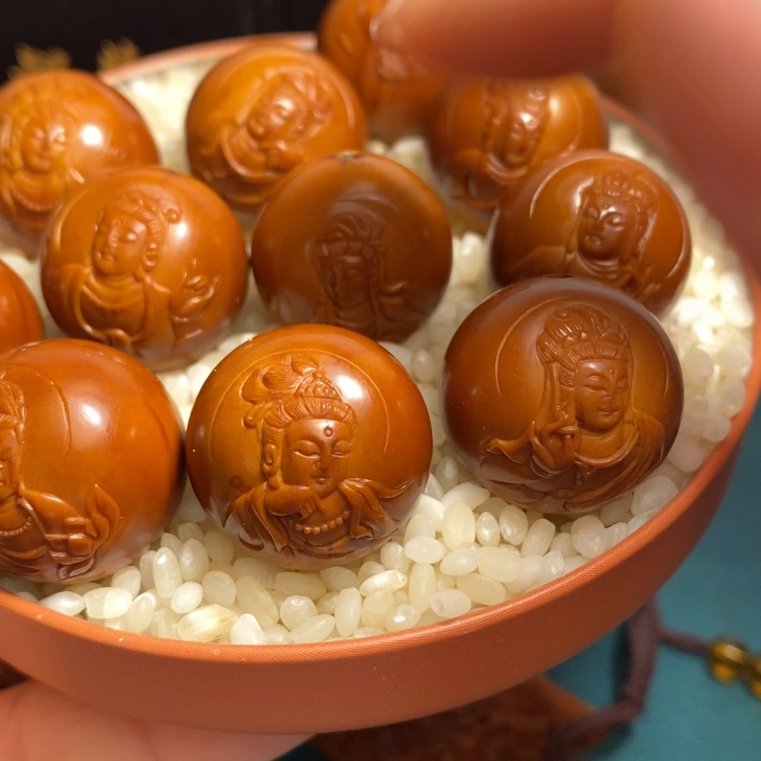 浩***品手串/手链橄榄核橄榄核观音正圆