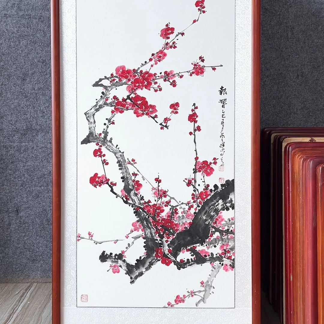 国画书画作品带框63×123