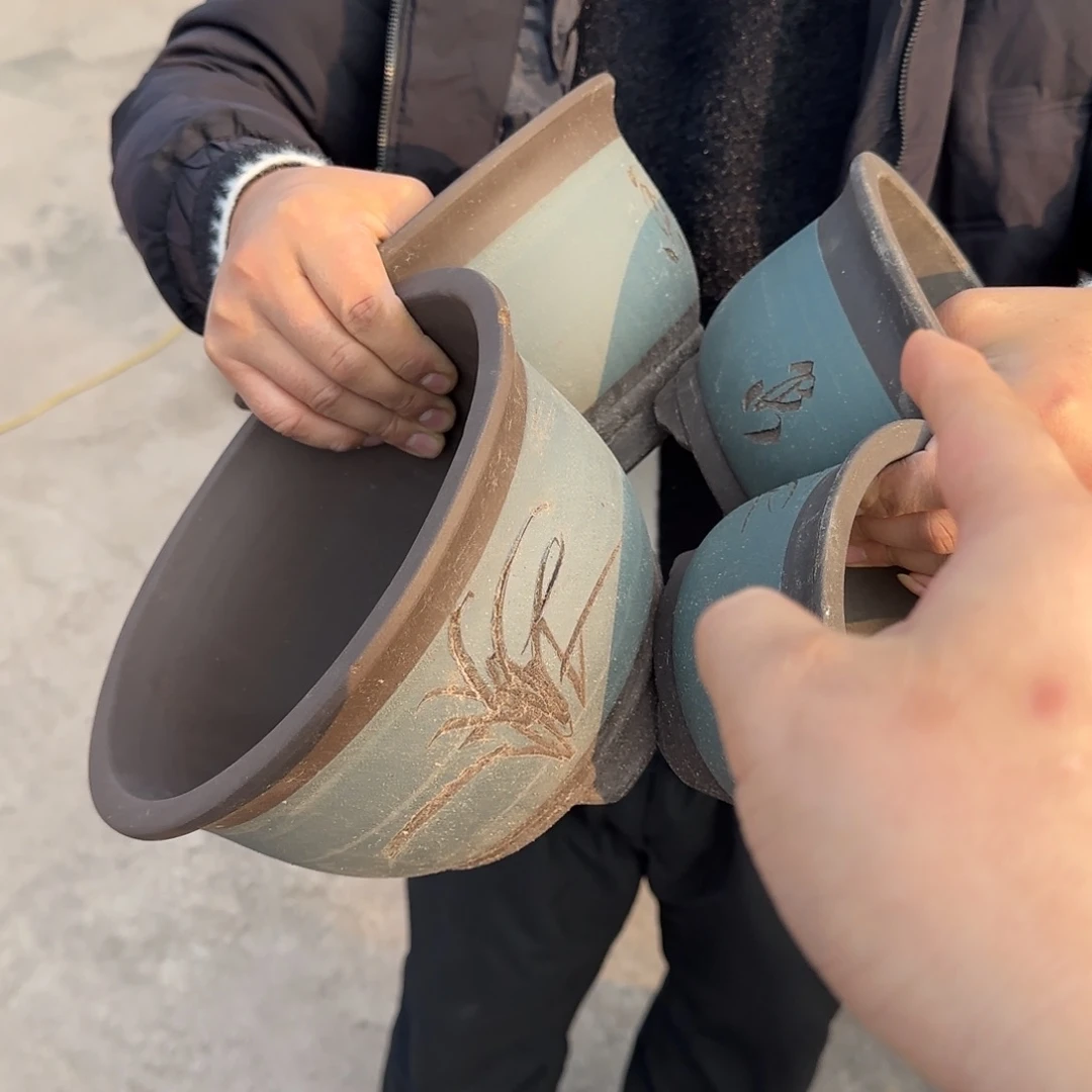 紫砂花盆瑕疵和瑕疵