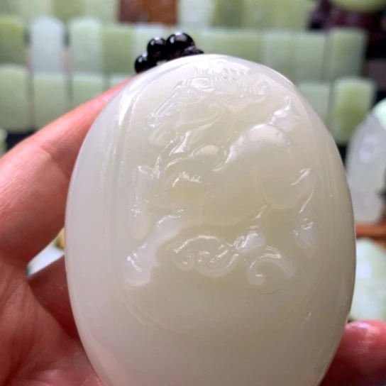 石材方解石手把件