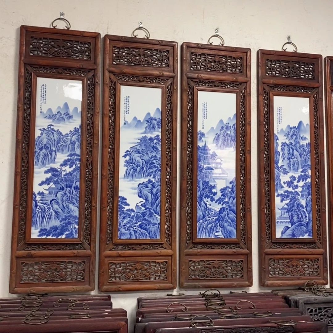 瓷片120*36*4 景德镇瓷板画柴窑烧制