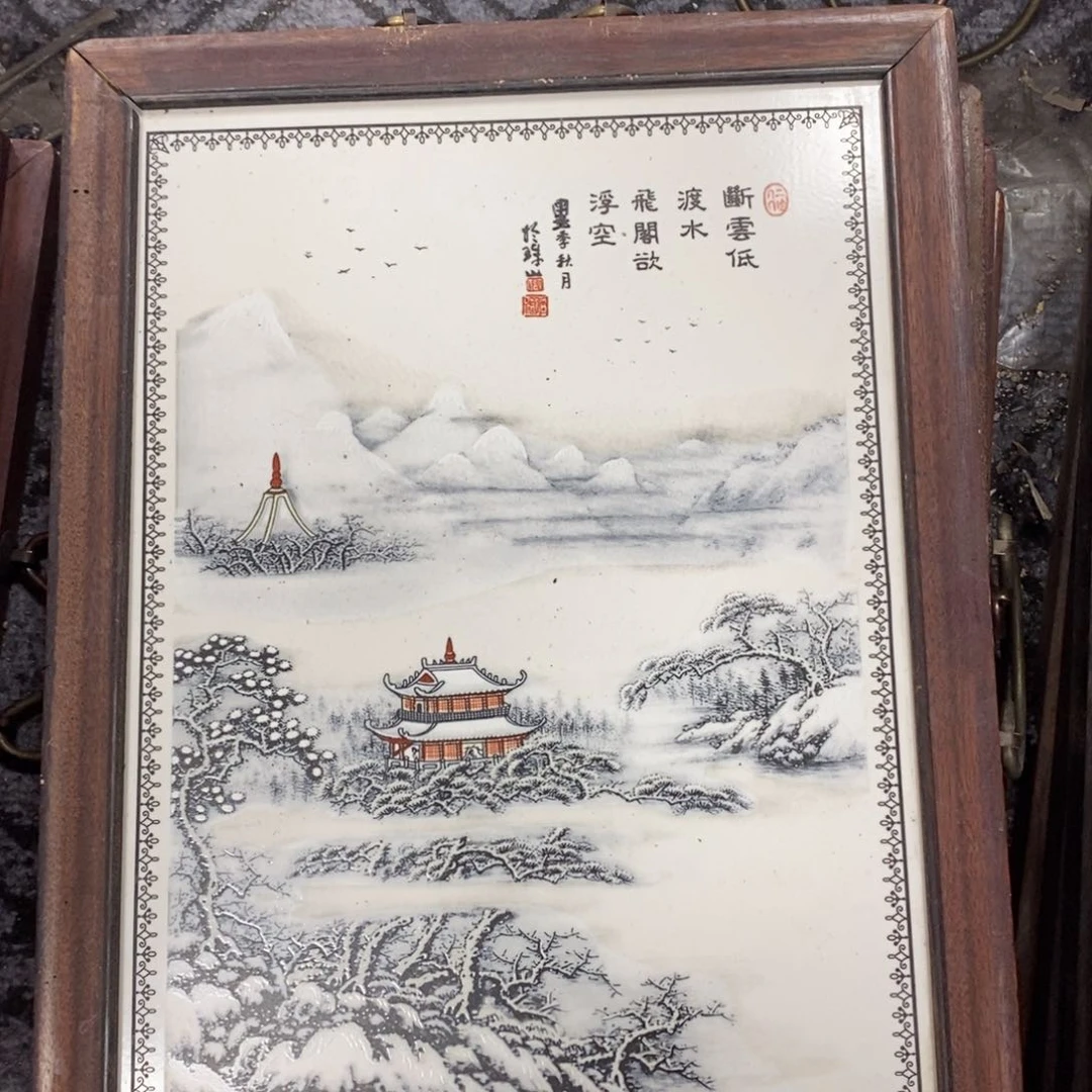 瓷片景德镇瓷板画柴窑烧制