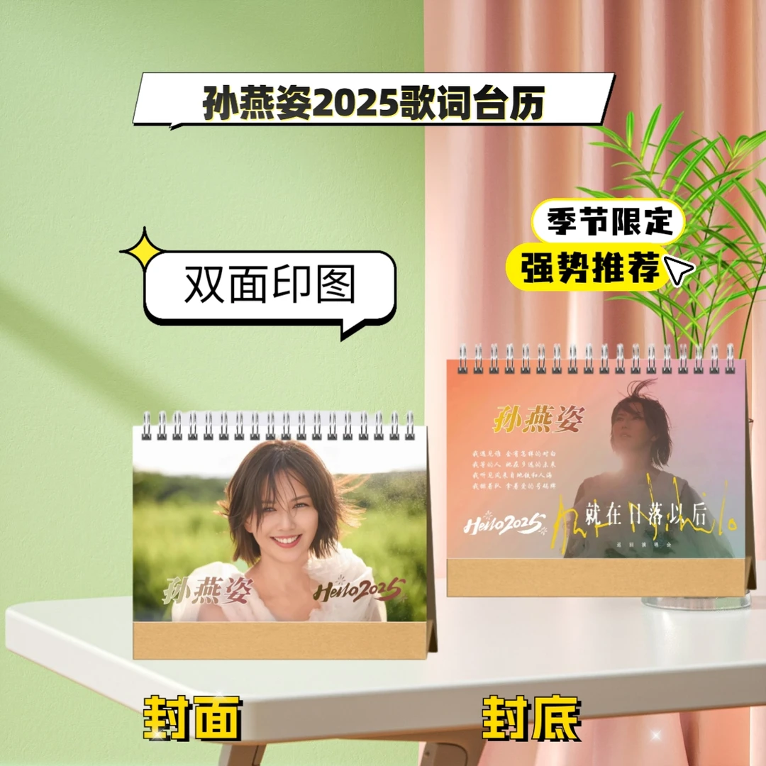 孙燕姿明星周边创意定制台历歌词本纪念册粉丝应援礼物