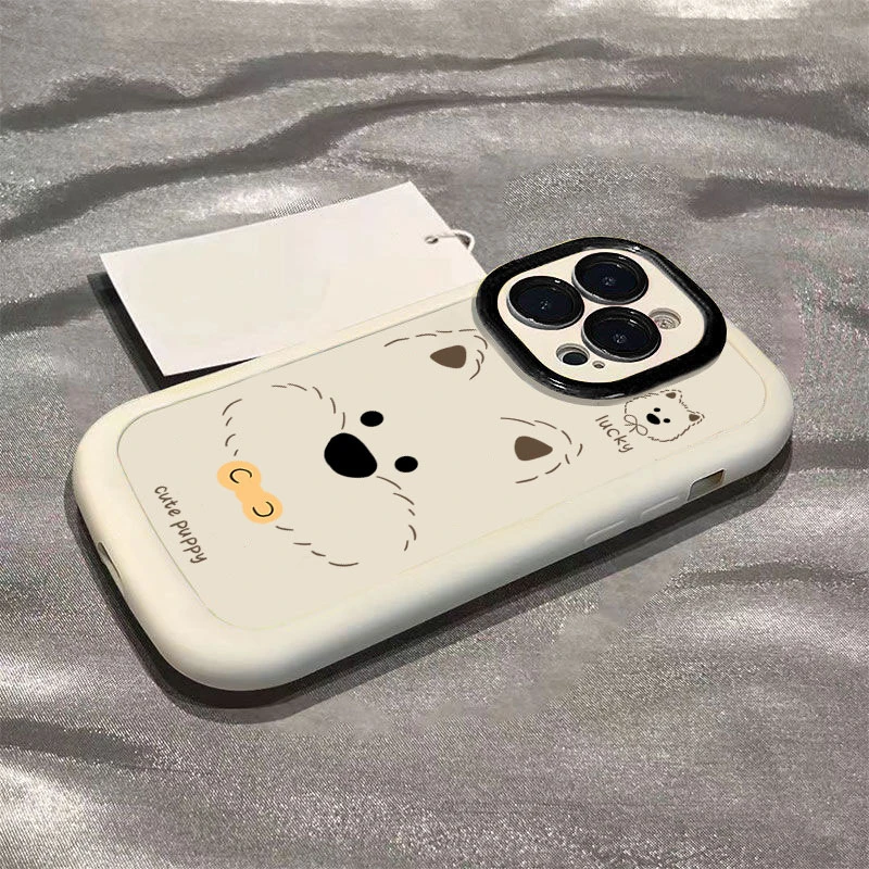 可爱西高地小狗适用iphone16promax苹果1514手机壳泡芙131211全包