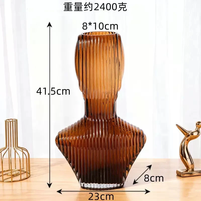 【金灯树专用花瓶】琉璃玻璃大号透明大肚花瓶室内装饰摆件工厂直发