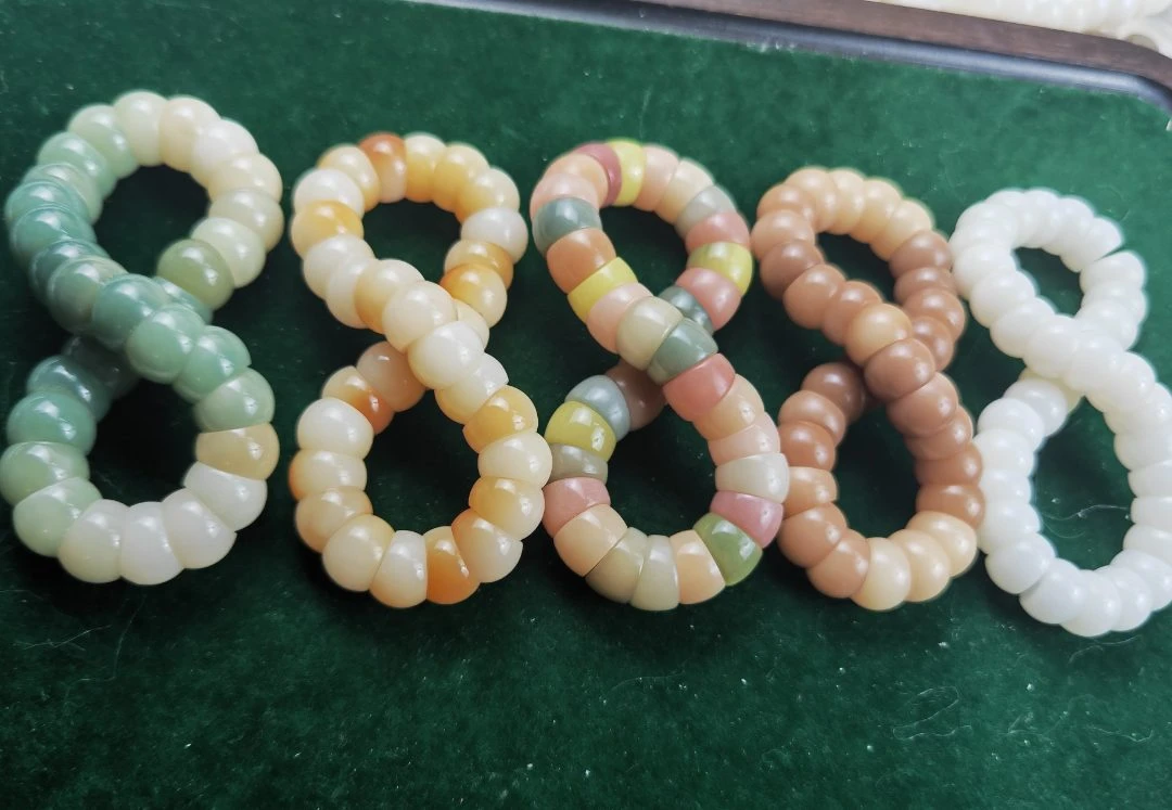 奶油系渐变绕指柔男女学生盘玩文玩佛珠大肠手串
