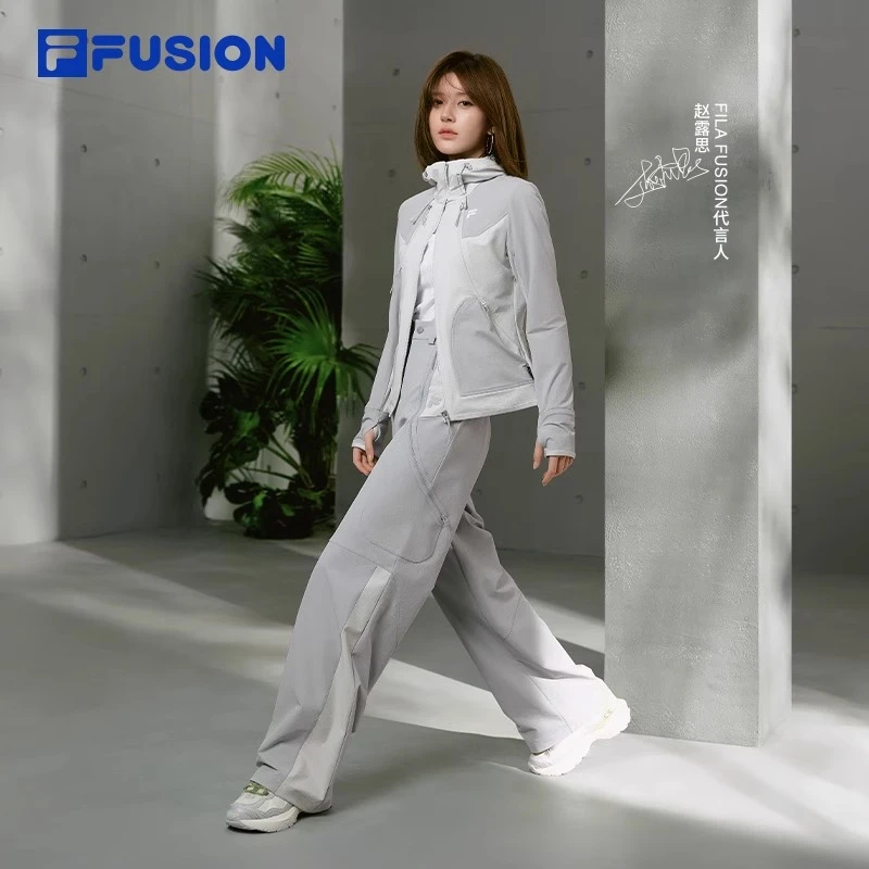 【露思同款】FUSION斐乐潮牌长裤女新款宽松休闲裤&T11W511804F