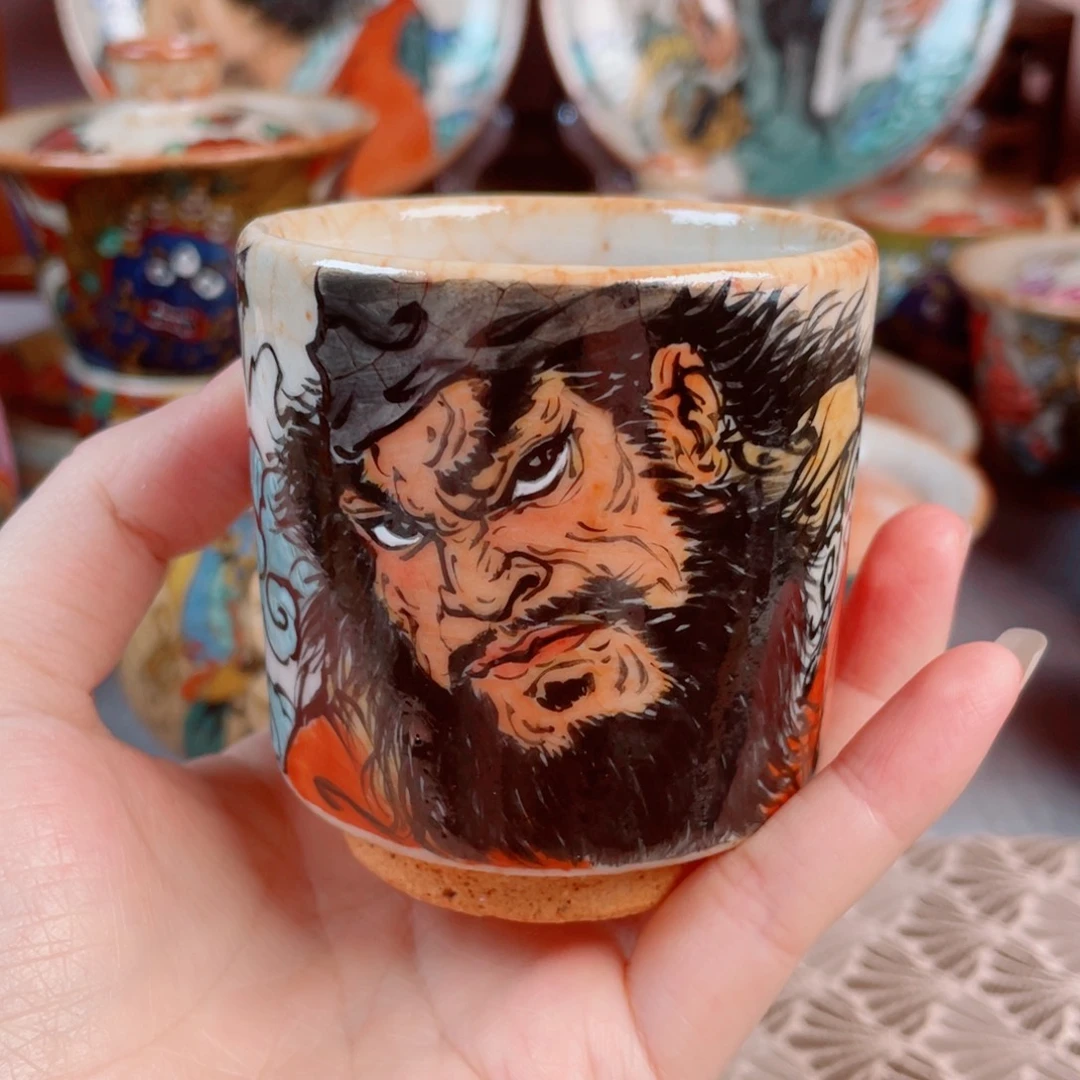 手绘钟馗杯子12333