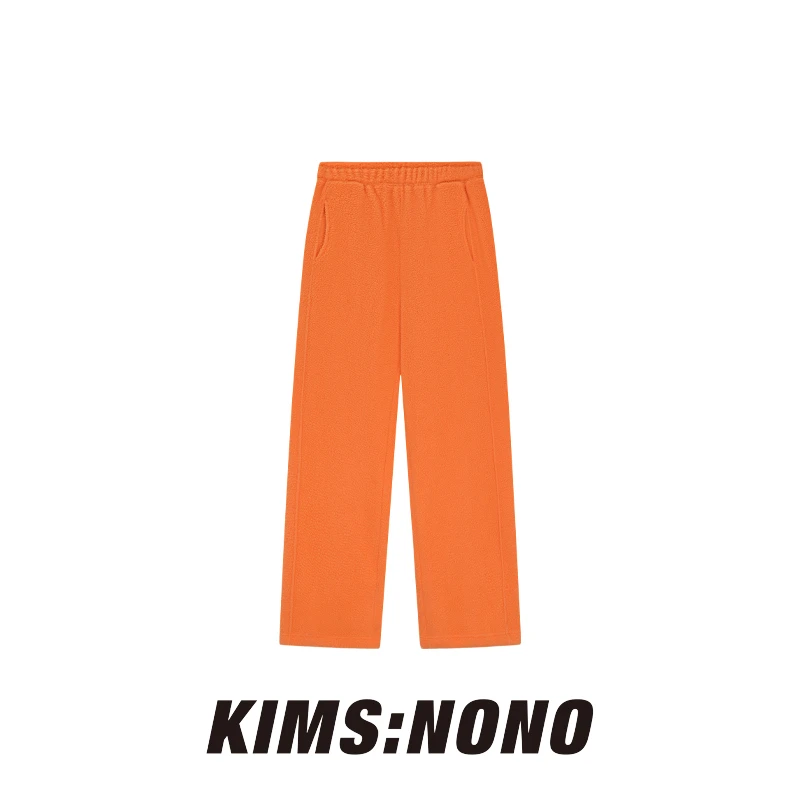 RACK124009时尚垂感时尚高腰休闲裤2025年冬季纯色简约直筒腿裤女