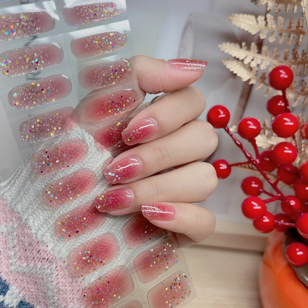 【细闪琉璃】R70~照灯变硬款半固化凝胶美甲贴