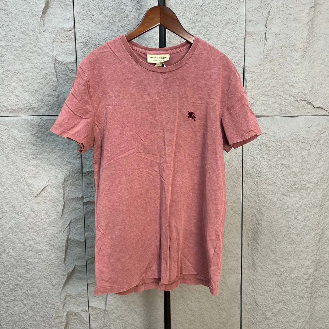 99新 BURBERRY/博柏利 水洗做旧红色短袖M码 ys001771