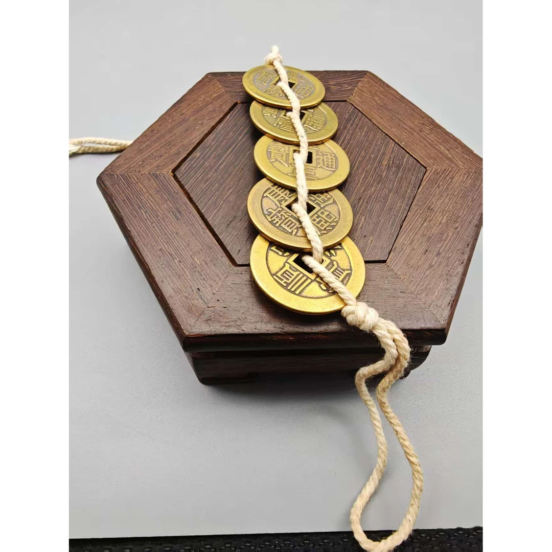 黄铜吊坠 BJ094黄铜五帝钱摆件