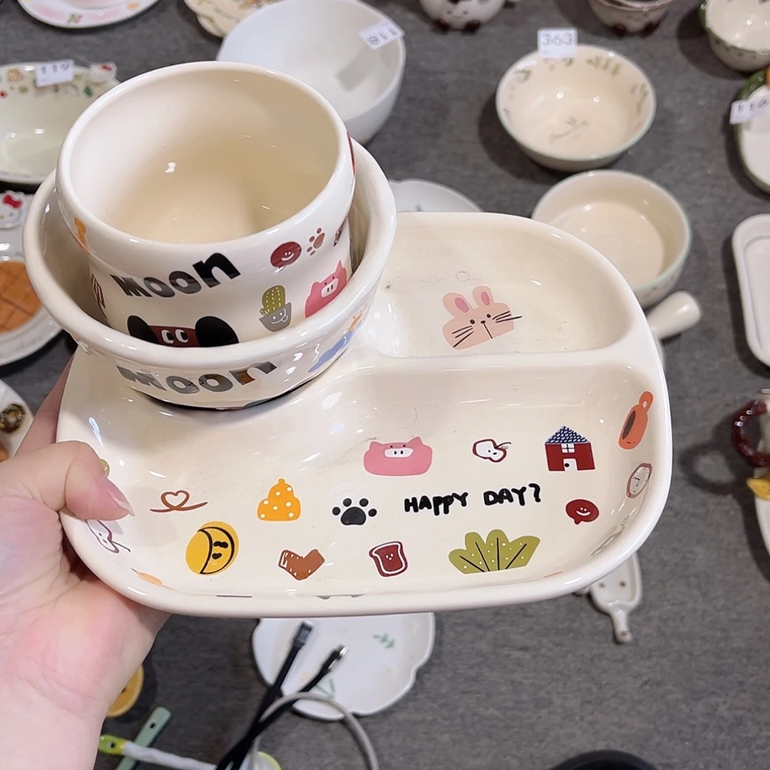 月亮小狗正品陶瓷餐具