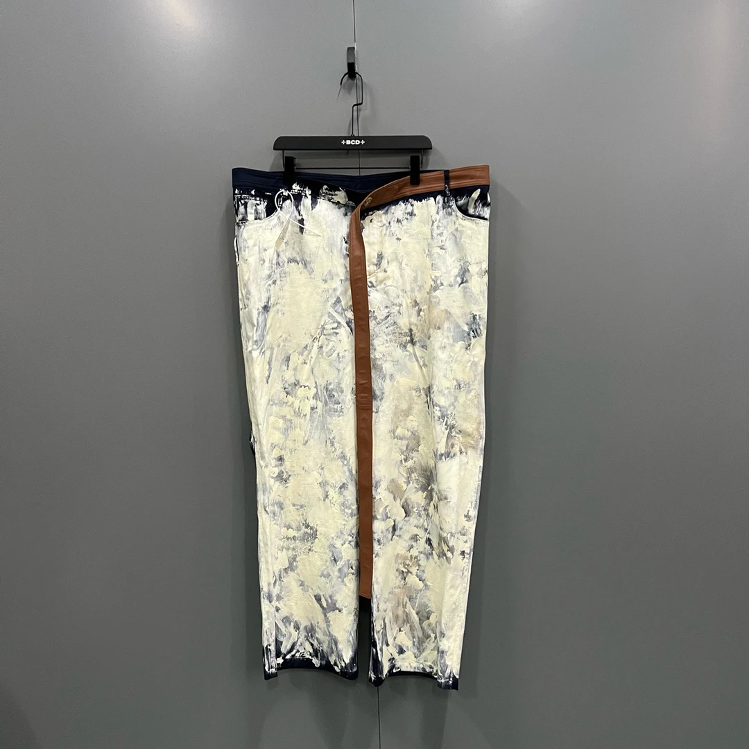 95新 浪凡 q221 泼漆效果束腰牛仔裤ly101841