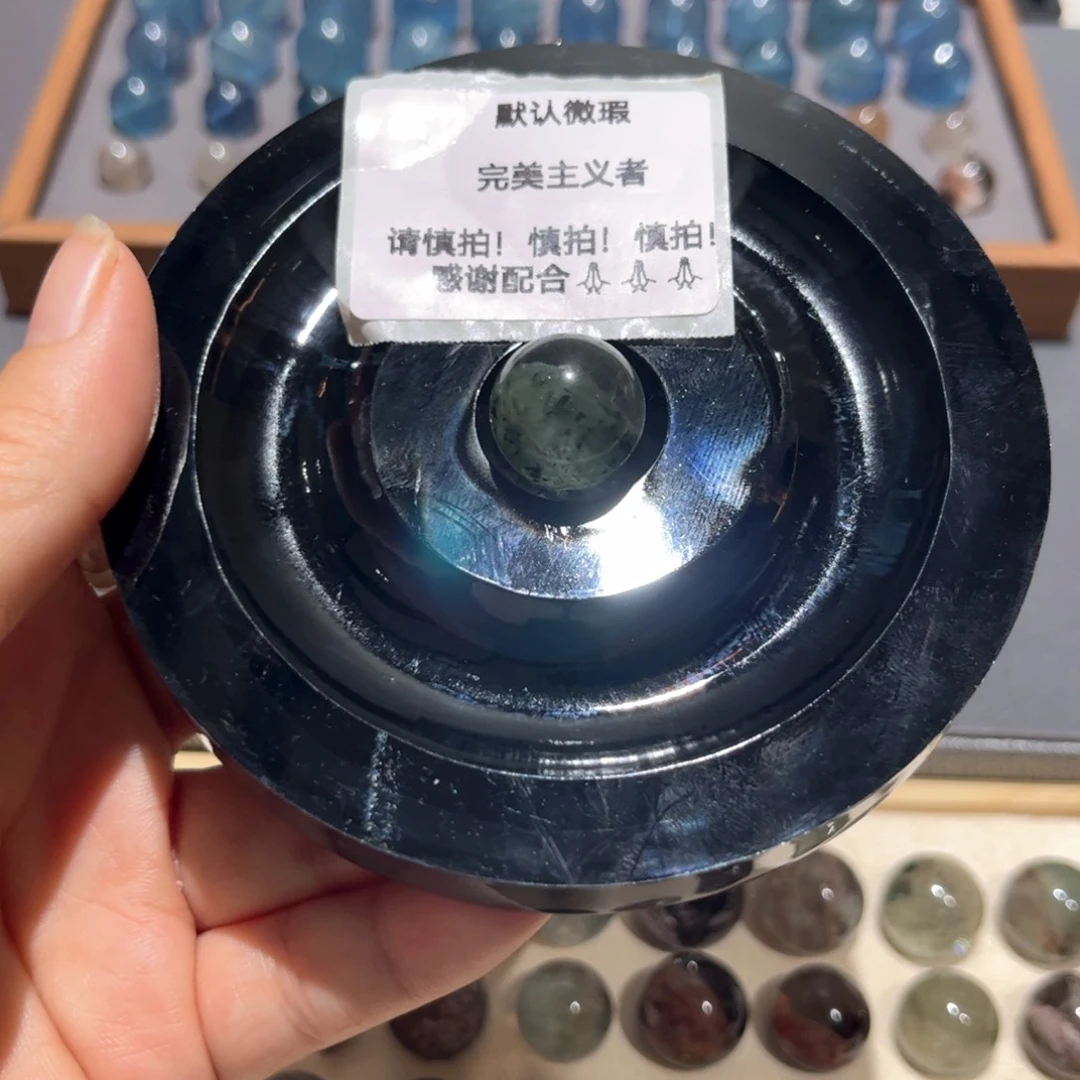 水晶单珠未镶嵌小*刘兔毛幽灵15.9mm