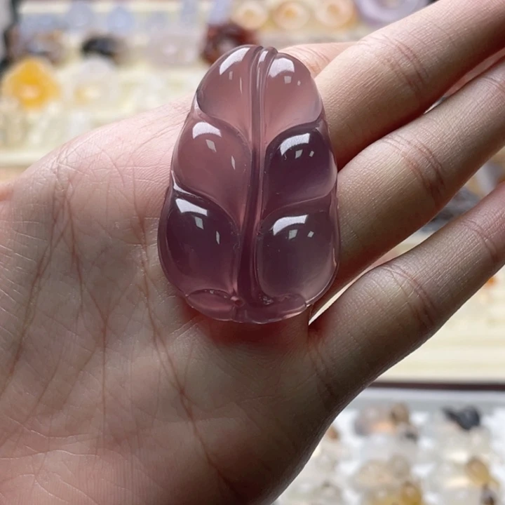 玛瑙/玉髓未镶嵌玛瑙紫叶子