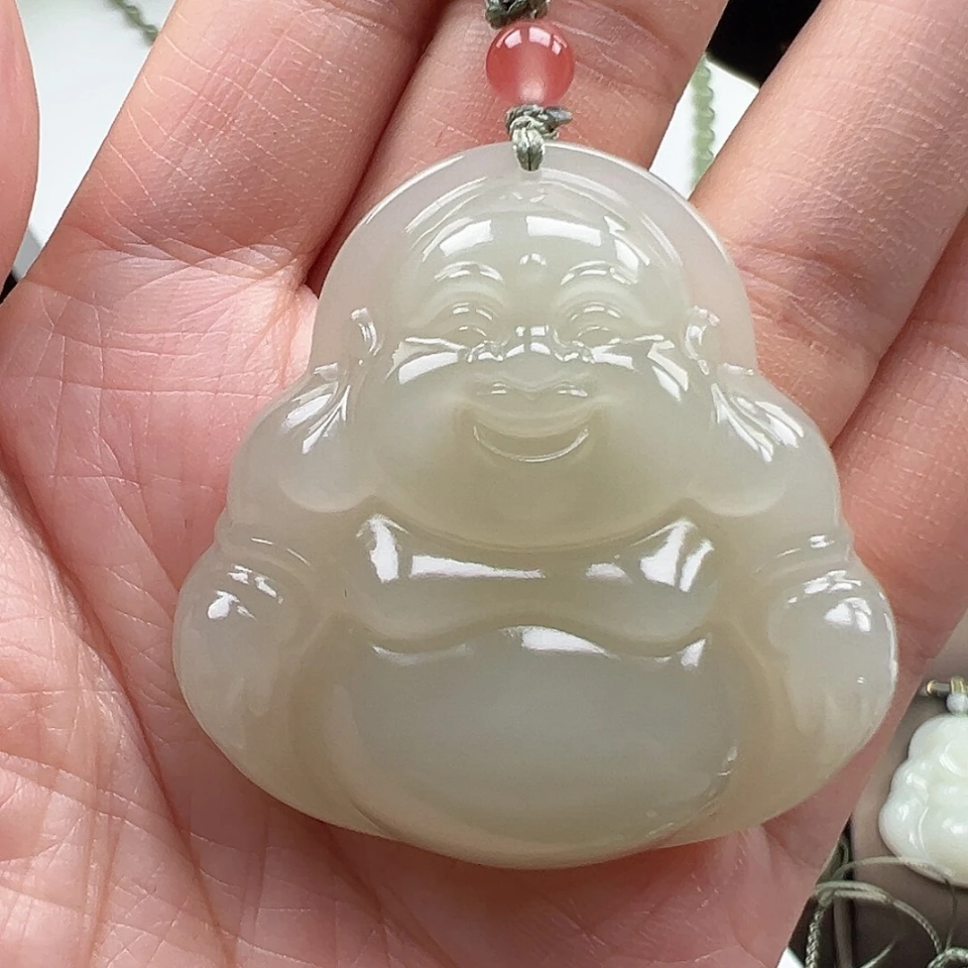 雄***风颈饰未镶嵌和田玉