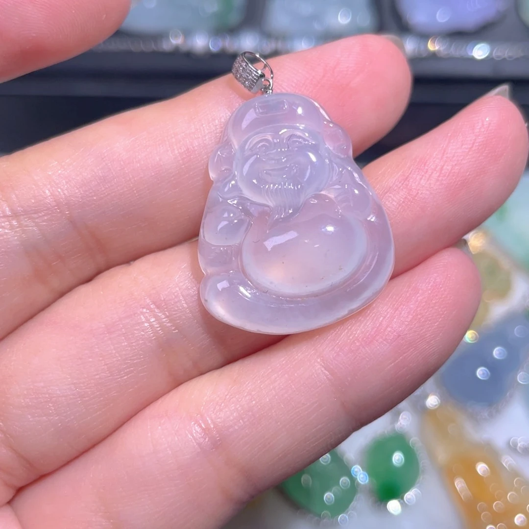 颈饰18K金镶嵌翡翠翡翠